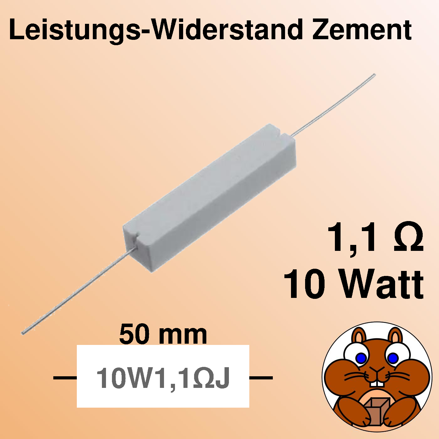 2x Jantzen  10 Watt Keramik Widerstand 0,39 Ohm 